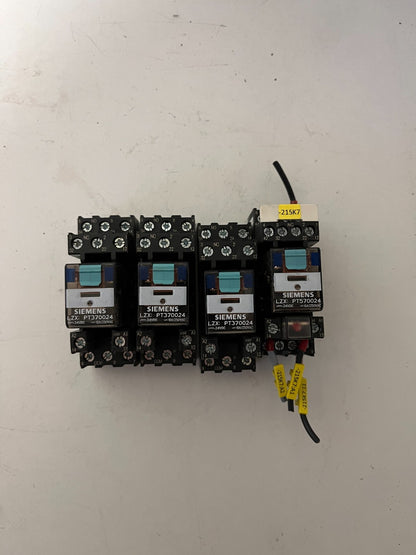 Lot 4x Siemens LZX PT370024 Relay 24VDC w/ Socket Base Industrial Plug-In Relays