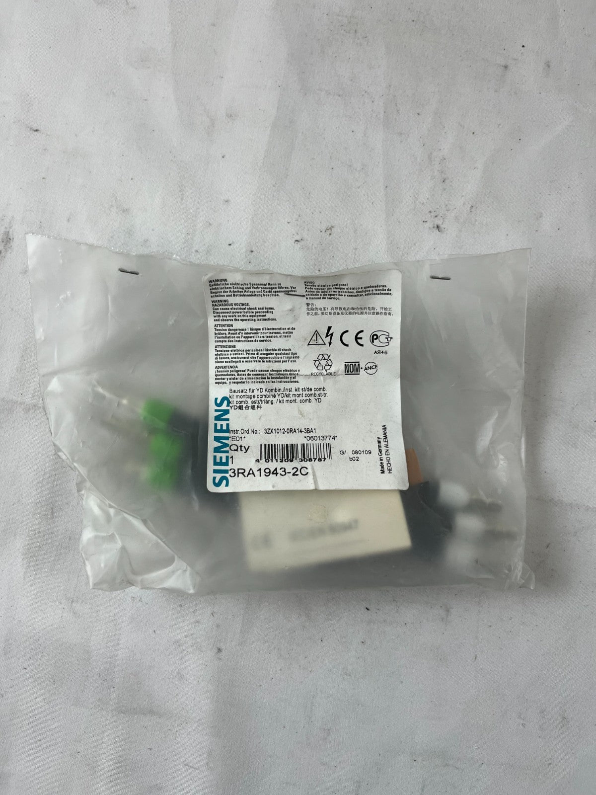 Siemens 3RA1943-2C Wiring Kit YD Combination Set New Sealed Never Used Unit