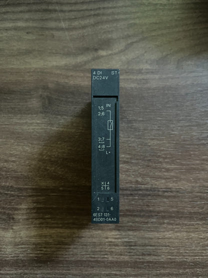 Siemens 6ES7131-4BD01-0AA0 ET200S 4DI DC24V Digital Input Module Used Working