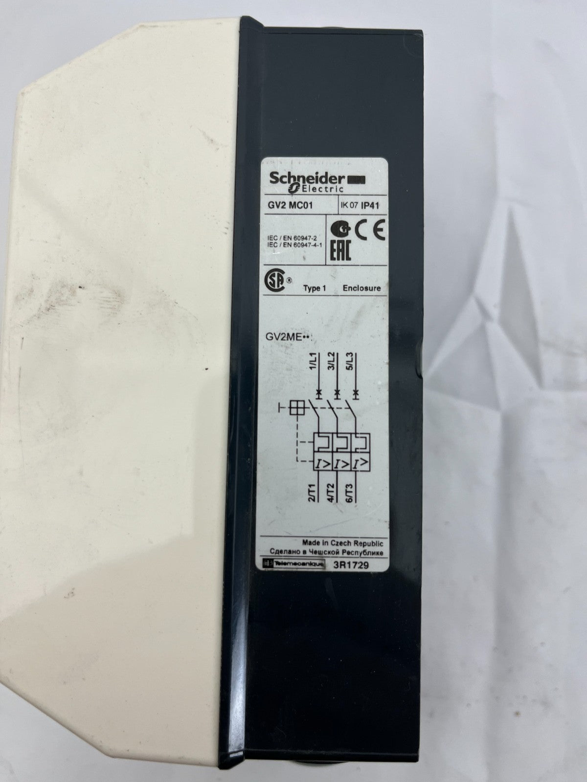 Schneider Electric GV2 MC01 Motor Starter Enclosure w/ GV2ME IP41 IP55 Used
