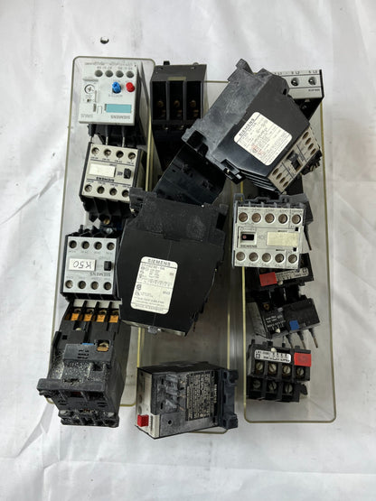 Siemens Contactor Overload Relay Lot 3TH 3UA 3UX Industrial Mixed Units Used