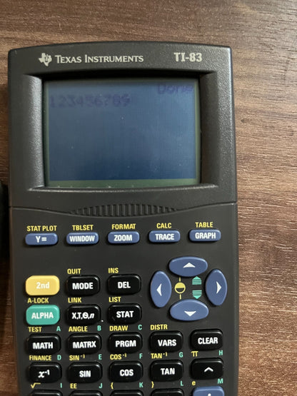 Texas Instruments TI-83 Graphing Calculator Tested Working, w/Cover No Batteries