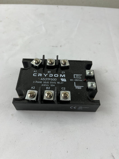Crydom A53TP50D 3-Phase Solid State Relay 48–530VAC 50A 90–280VAC Input New