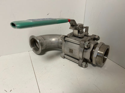 Stainless Steel Ball Valve DN50 PN63 MARS 90° Elbow Used PN 63 -40°C to +245°C