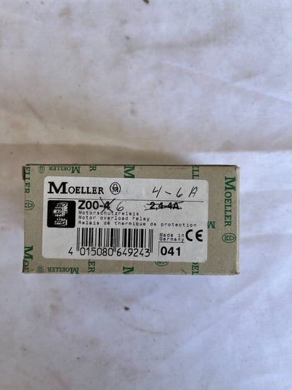 Moeller Z00-6 Motor Overload Relay 4-6A New in Box - Spare Unit