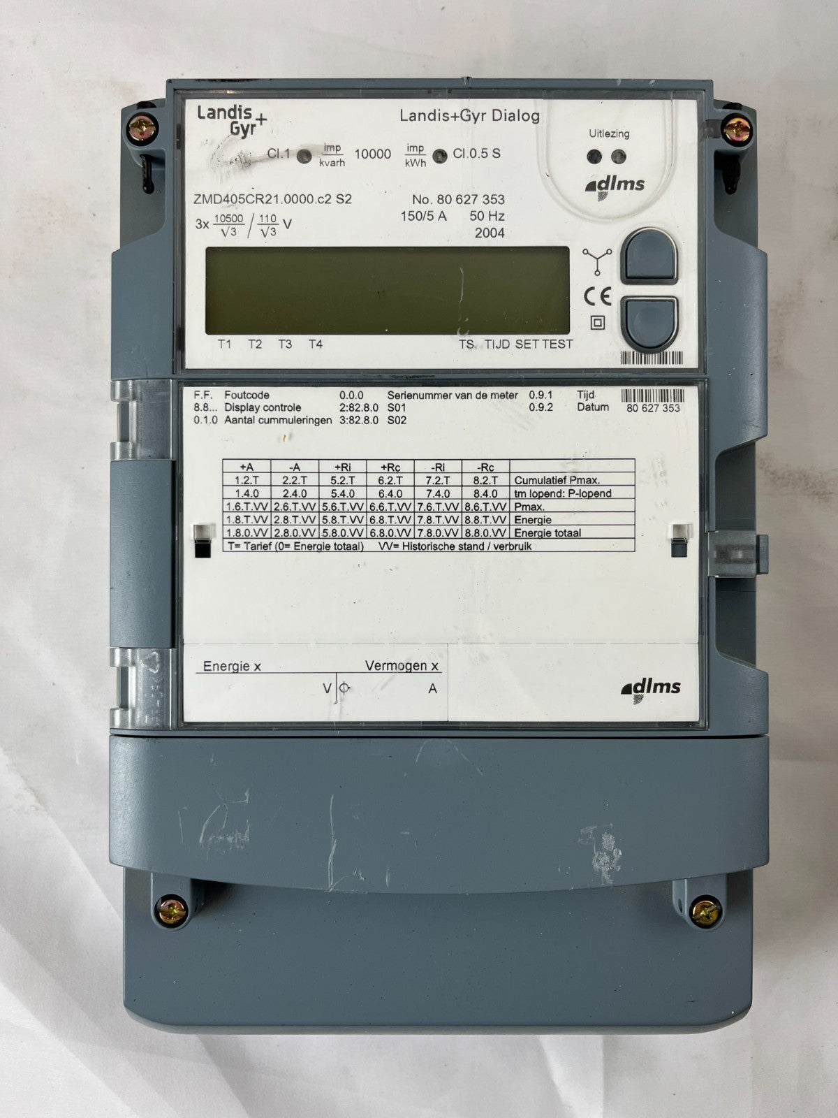 Landis+Gyr Dialog ZMD405CR21 Electricity Energy Meter 3x110V 150/5A DLMS