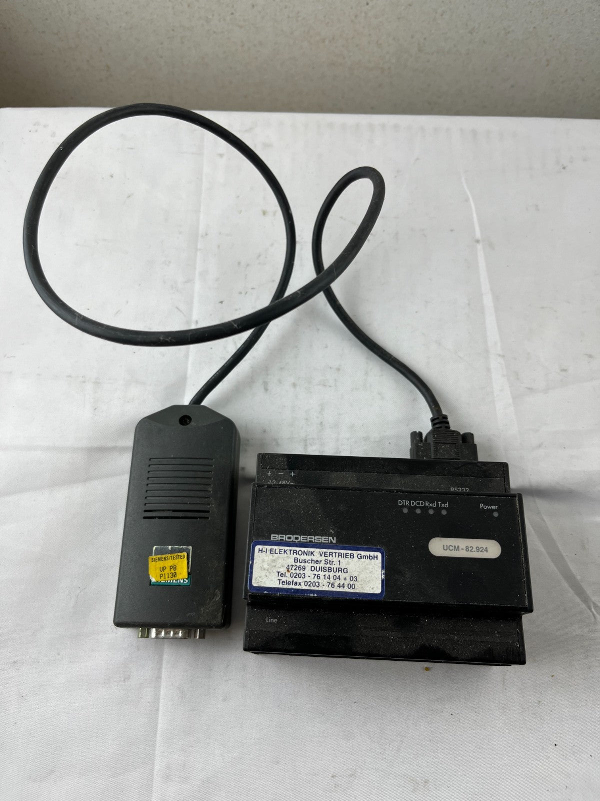 Brodersen UCM‑82.924 Industrial PSTN Modem 12–48 VDC RS232 w/ Siemens SIMATIC S7