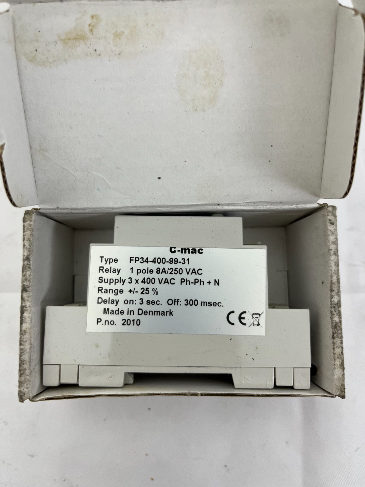 C-mac FP34-400-99-31 3-Phase Voltage & Sequence Monitoring Relay 400VAC New