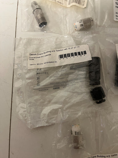 Mixed M12 Industrial Connector Lot Siemens Konecranes Ethernet Power New NOS
