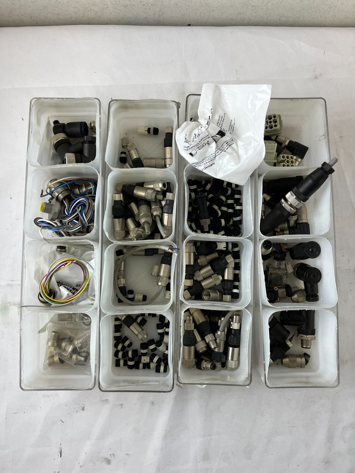 Industrial Connector Lot M12 M8 Sensor Plugs Cables Pneumatic Fittings Mix Spare