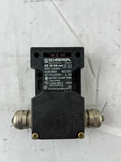 Schmersal AZ 16-02 ZVT Safety Switch IP67 230V 10A 2NC Industrial Germany