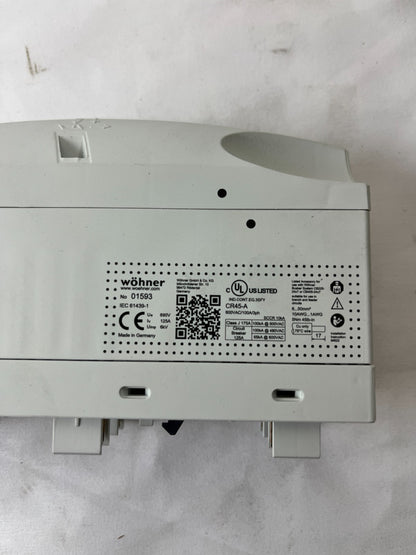 Wöhner CR45-A 125A Busbar Adapter IEC 61439-1 690V Industrial Power Module Used