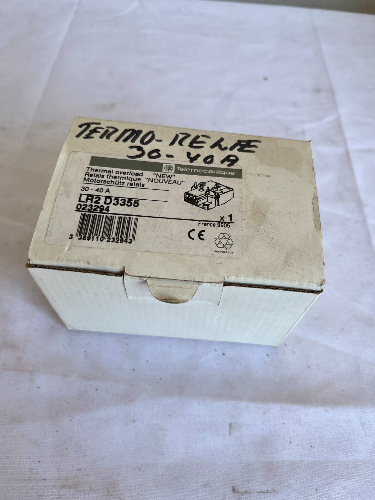Telemecanique LR2 D3355 Thermal Overload Relay 30-40A New Spare Unit