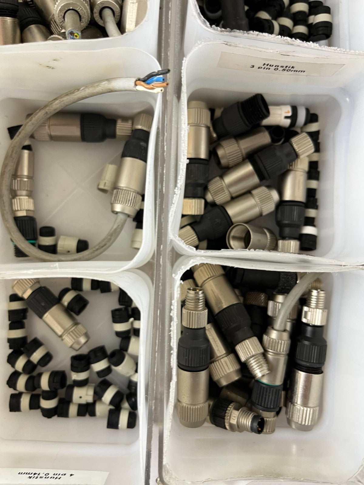 Industrial Connector Lot M12 M8 Sensor Plugs Cables Pneumatic Fittings Mix Spare