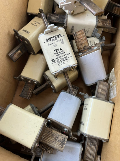 Siemens Teknis NH Fuse Link Lot 80A 125A 500V Used Huge Bundle Spare Parts