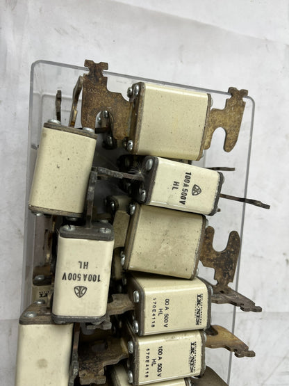 Bussmann 100A 500V HL Fuses Lot Of Approx 20 Used Spare Units