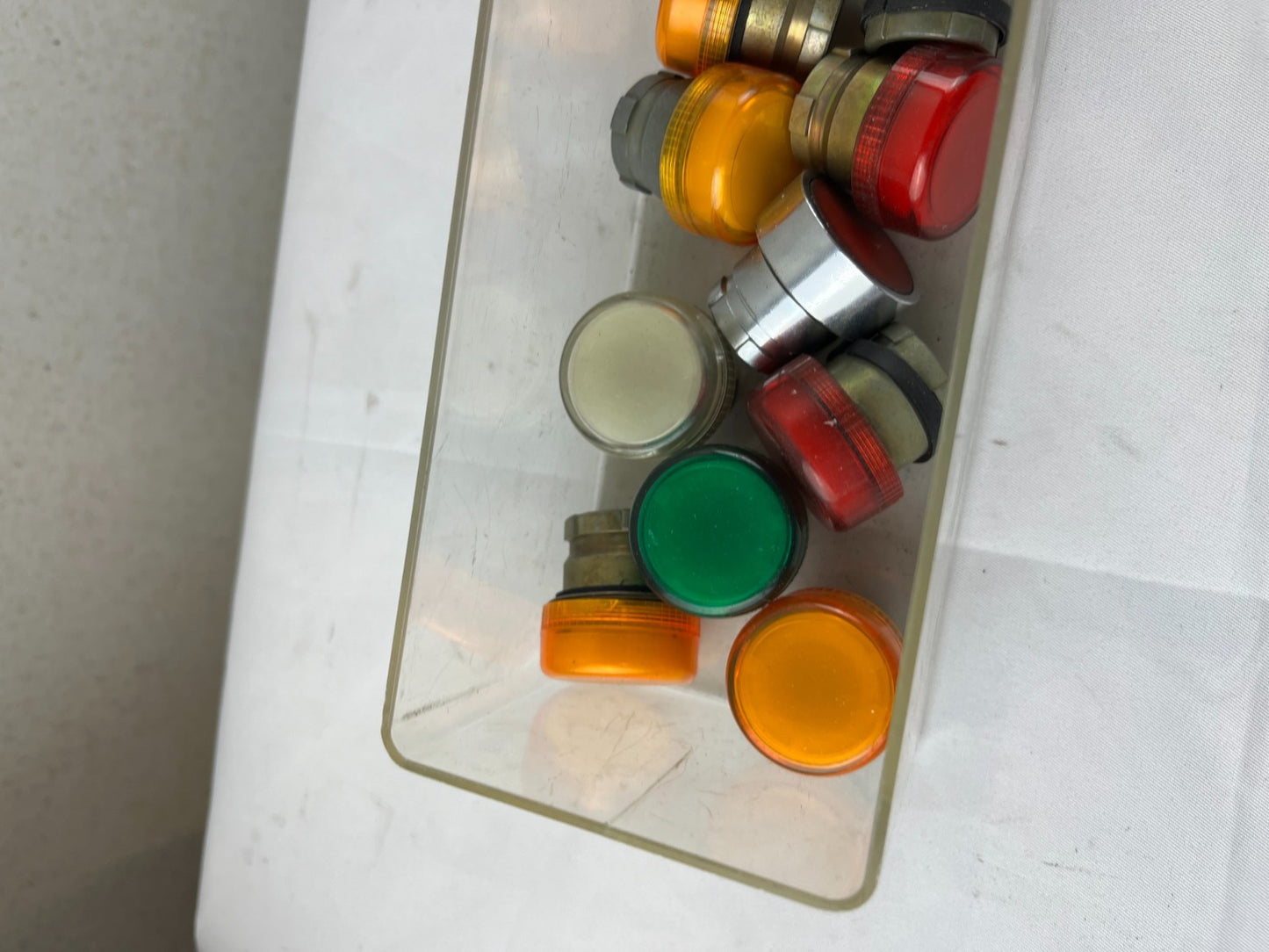 Mixed Lot 22mm Pilot Light Indicator Heads Red Green Amber White New Used