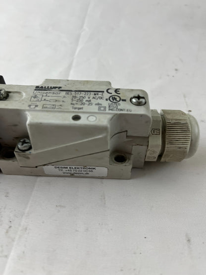 Balluff BES 517-223-M4-E Unisensor Inductive Sensor 20-250V AC/DC 20-25mm Used