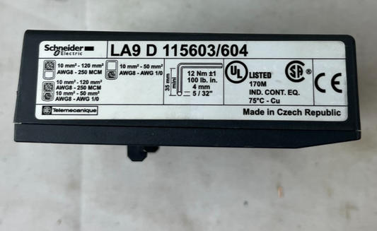 Schneider LA9D115603/604 Terminal Cover Telemecanique Used Spare Unit