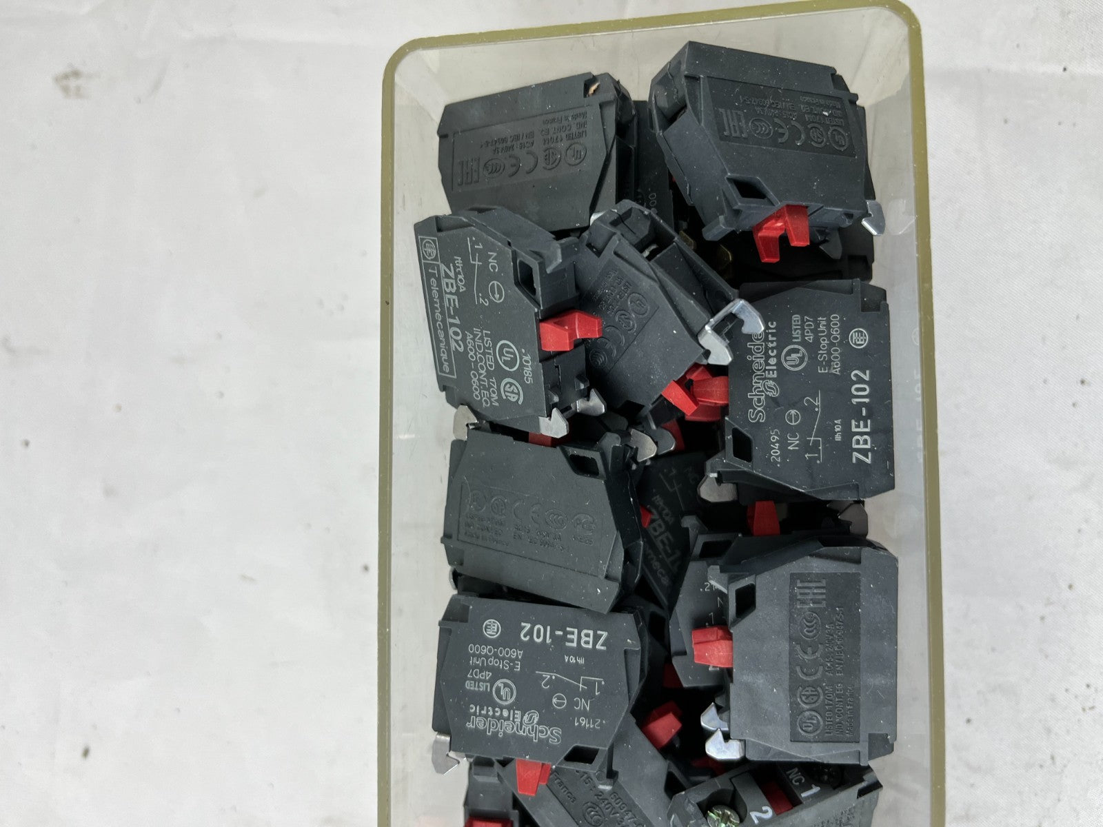 Schneider Electric ZBE102 Harmony XB4/XB5 Contact Blocks 1NC Screw Clamp Bundle