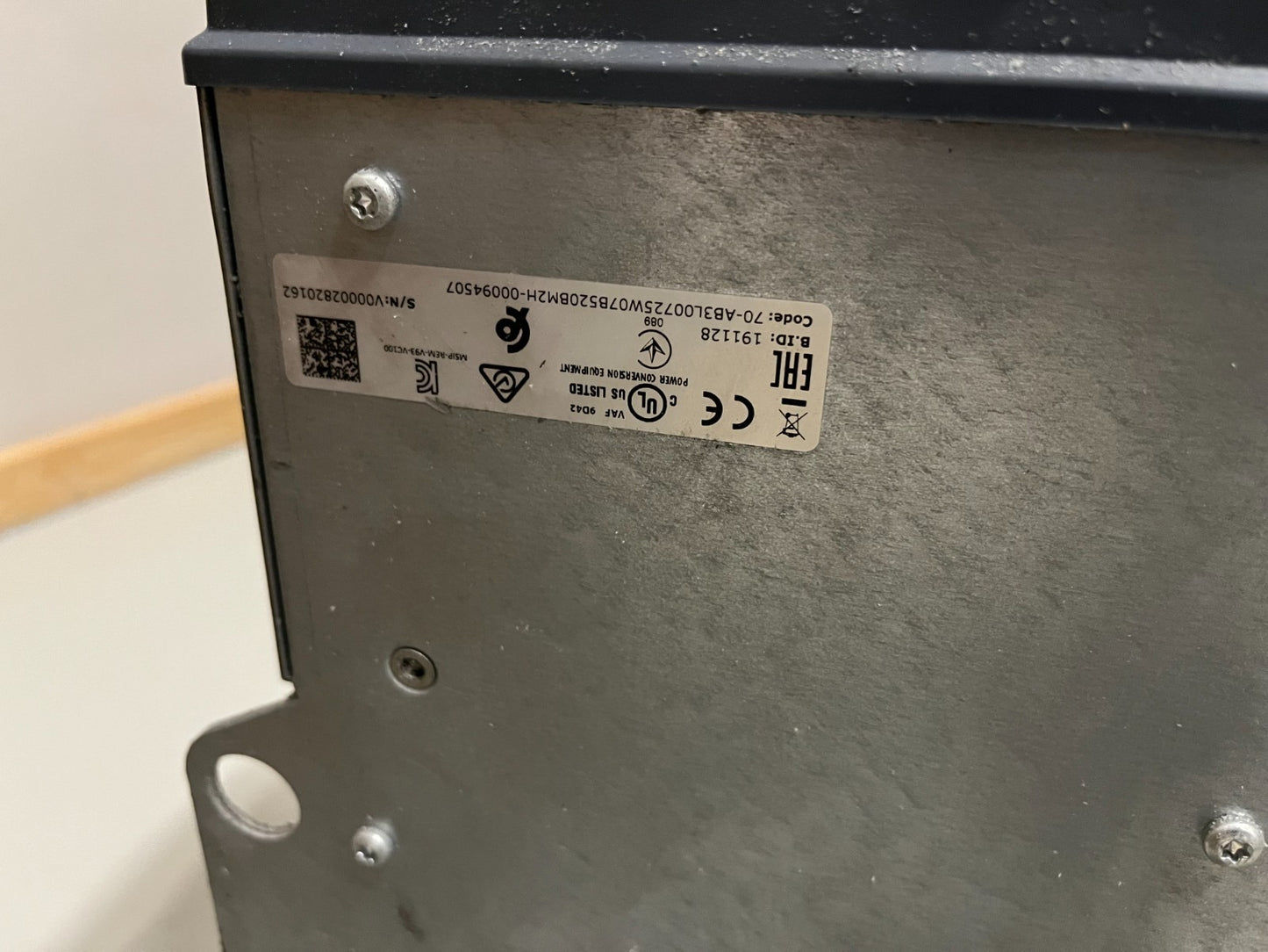 Vacon 100 FLOW VACON0100-3L-0072-5 37kW 72A 400V AC Drive IP54 Used Spare Unit