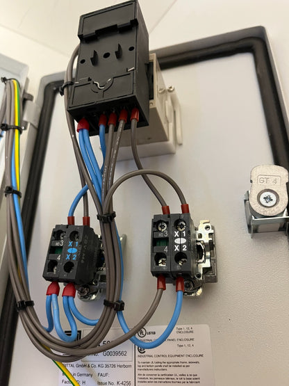 Industrial Control Panel w/ Omron H3CR Timer, Hager ERC216, Rittal Enclosure