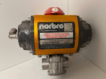Norbro 40R Pneumatic Actuator 10-RDA40-1SD1E0-C w/ Valve - Used, Working