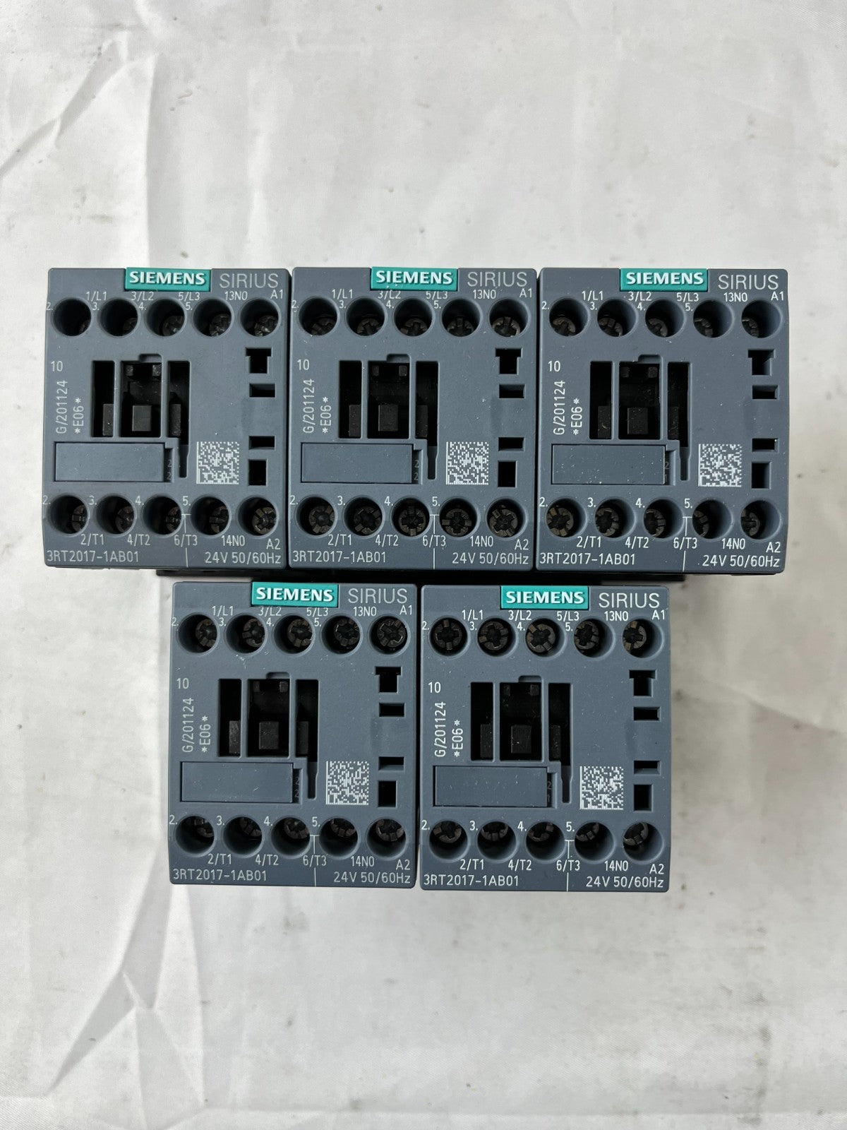 Siemens 3RT2017-1AB01 Contactor 24V Coil 3P SIRIUS Used Lot 5x Spare Units
