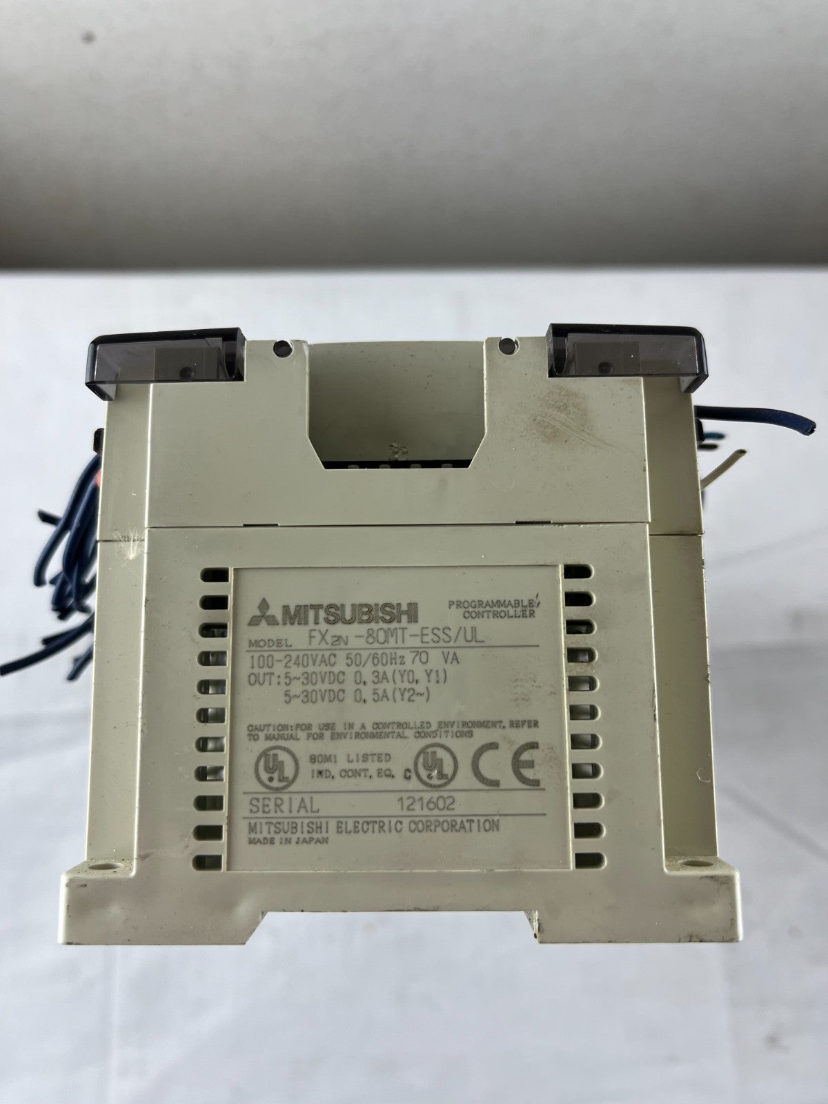 Mitsubishi MELSEC FX2N-80MT-ESS/UL PLC 80 I/O Transistor Unit 100–240VAC Used