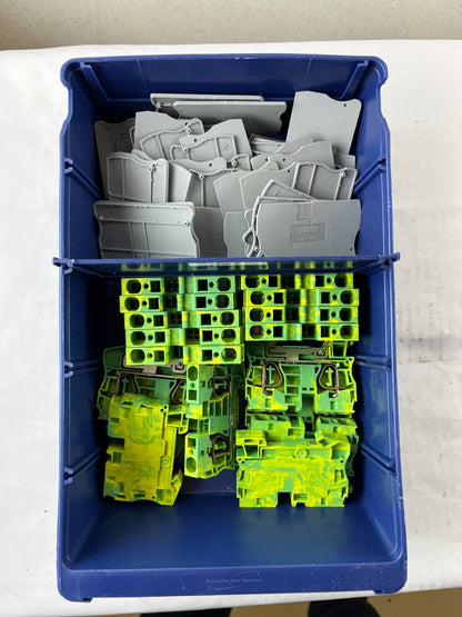 Phoenix Contact ST10-PE Ground Terminal Blocks + D-ST10 End Covers Lot Used
