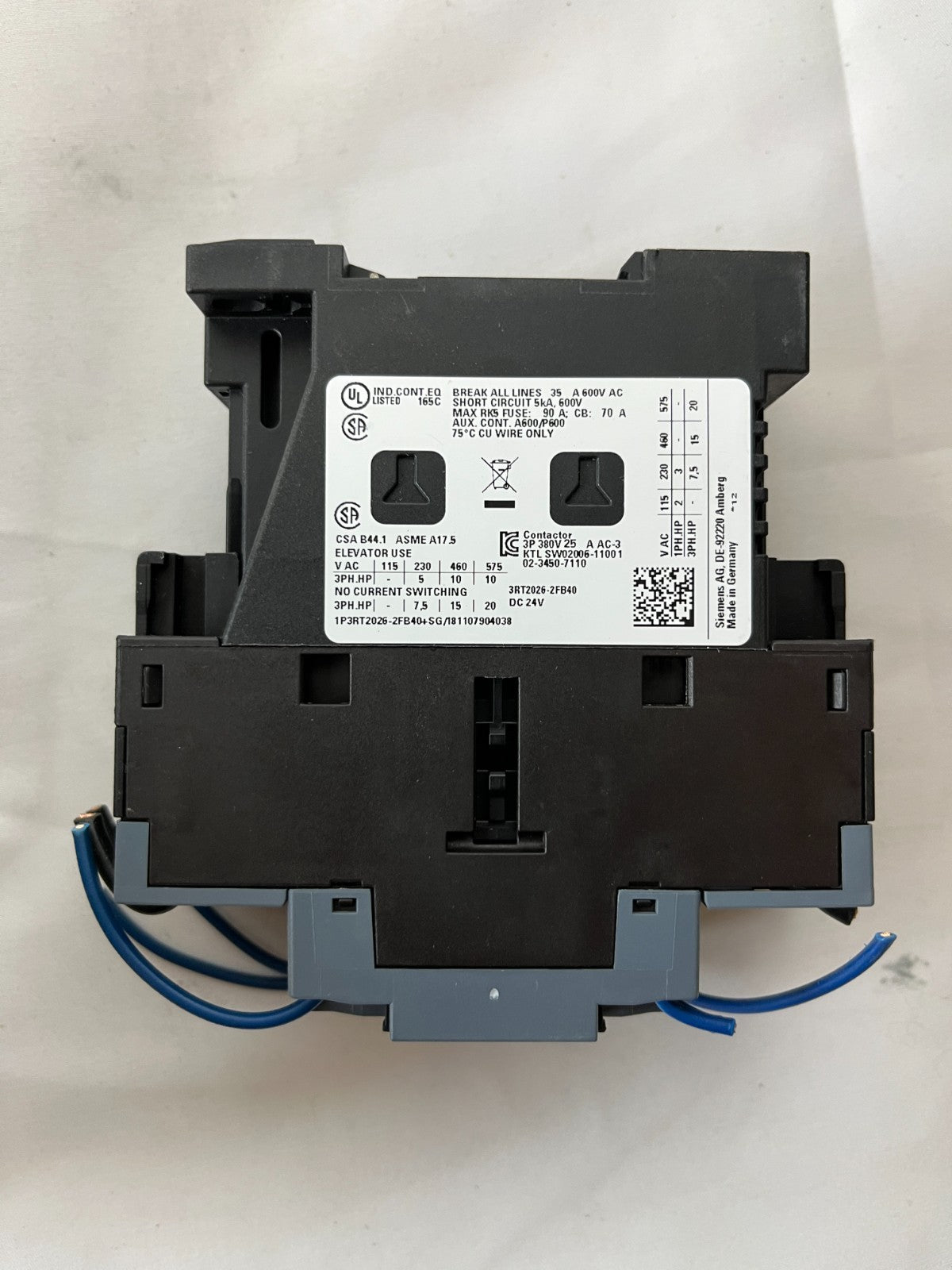 Lot of 10x Siemens Sirius 3RT2025-2FB40 Contactor 24V DC Motor Contactors Used