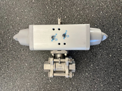 Festo VZBA-1/2"-GG-63-T-22 Pneumatic Ball Valve Actuator Assembly, Stainless