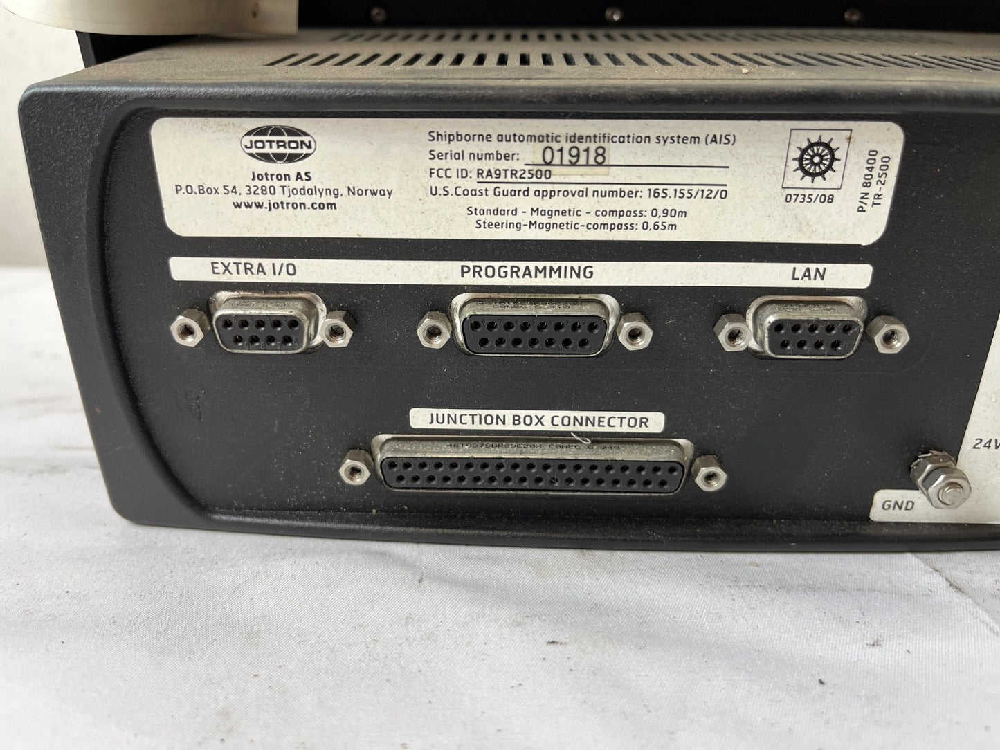 Jotron Tron UAIS TR-2500 AIS Transponder Shipborne Identification System Tested