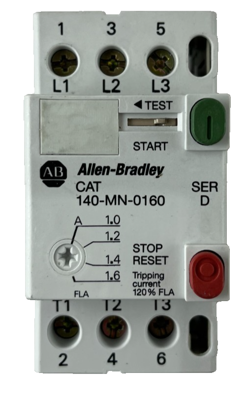 Allen‑Bradley 140-MN-0160 Manual Motor Starter 1.0–1.6A 3‑Pole Used Spare Part