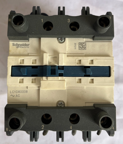 Schneider Electric LC1D80008 Contactor 4 Pole AC 125A Used Working Spare Unit