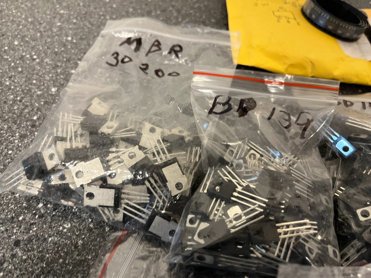 Large Lot of New TO-220 Transistors & Diodes - BD140, MBR30200, BFR134, STW851