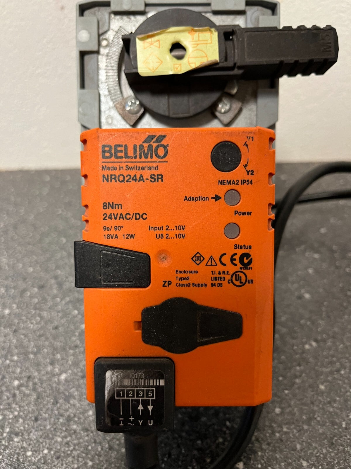 Belimo NRQ24A-SR Rotary Actuator with Valve 24VAC/DC 8Nm Modulating Damper