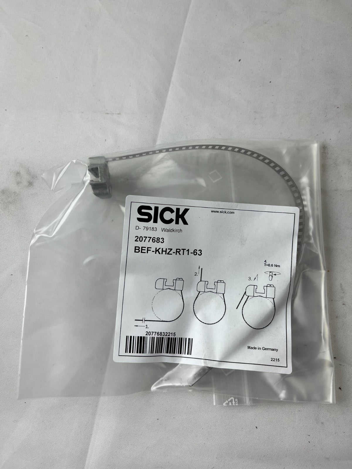 SICK BEF‑KHZ‑RT1‑63 Mounting Bracket 32–63 mm Stainless Steel 2077683 New Sealed