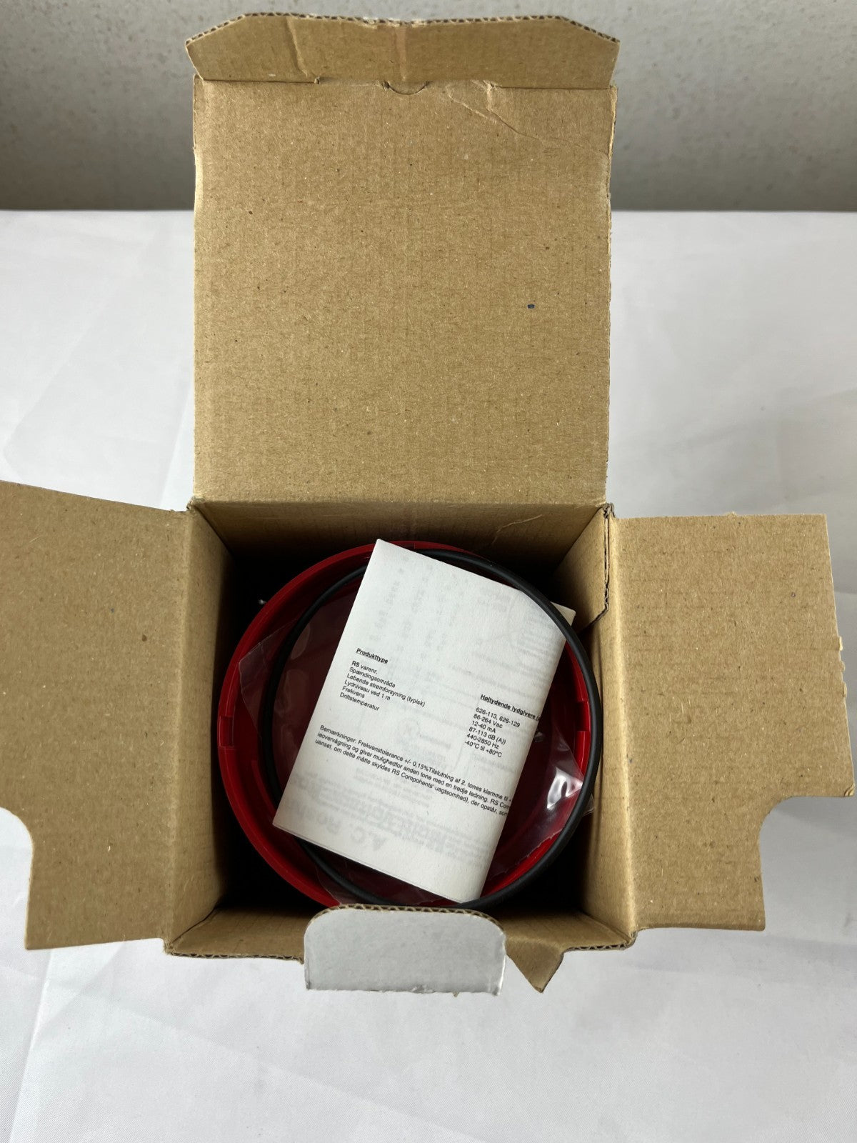 Fulleon 626‑113 Electronic Sounder Horn 110–240V AC IP65 Red Base New UK Made