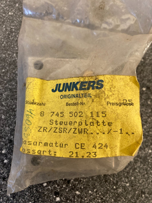 Junkers Bosch Boiler Control Plate PN: 8745502115 - NOS Original ZR/ZSR/ZWR