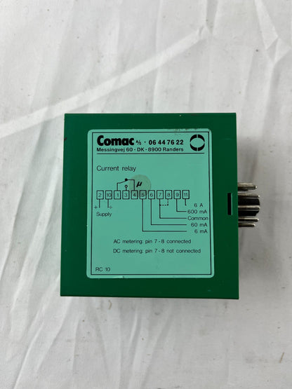 Comac RC10 Current Relay NEW 0.4-6A 230VAC Denmark Made Level Hysteresis Delay