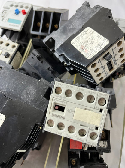 Siemens Contactor Overload Relay Lot 3TH 3UA 3UX Industrial Mixed Units Used