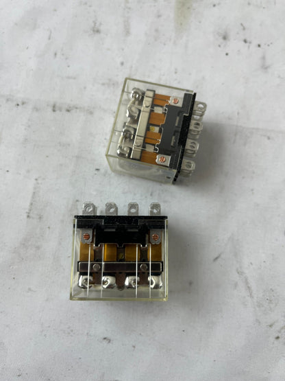 Omron LY4 24VDC General Purpose Relay 4PDT Plug-In New Lot 2pcs Unused Spares