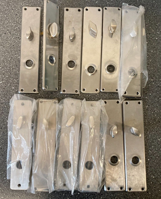Bundle of 12x Assa Abloy Spacer Long Plates w. Lever Handles 230x50x5mm
