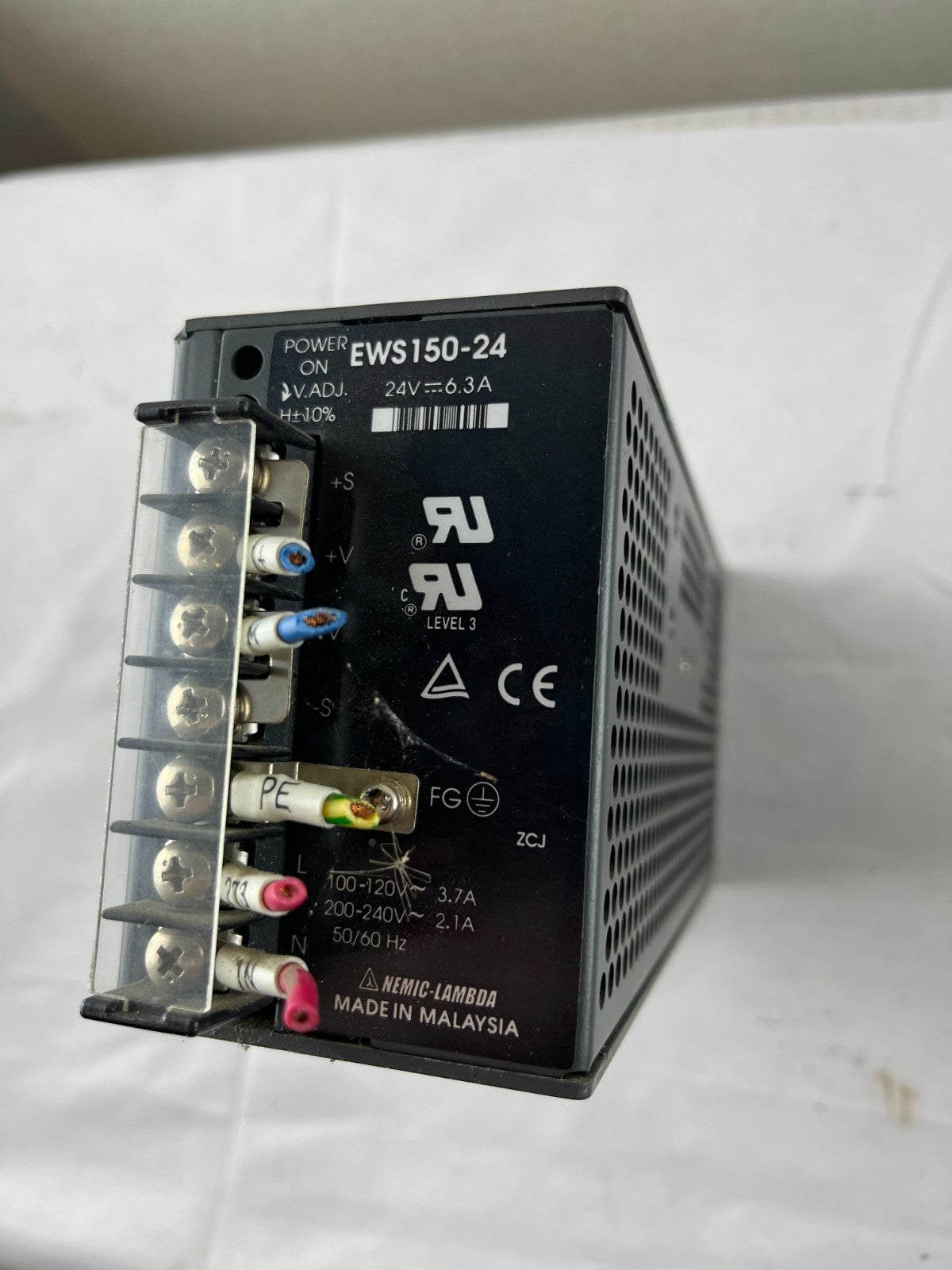 TDK-Lambda / Nemic-Lambda EWS150-24 Power Supply 24V DC 6.3A 100–240V AC Used