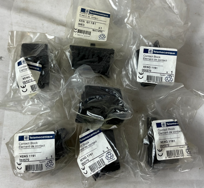 Telemecanique XENG1191 Contact Blocks 064570 2NO 1NC New Lot of 7x Pieces Total