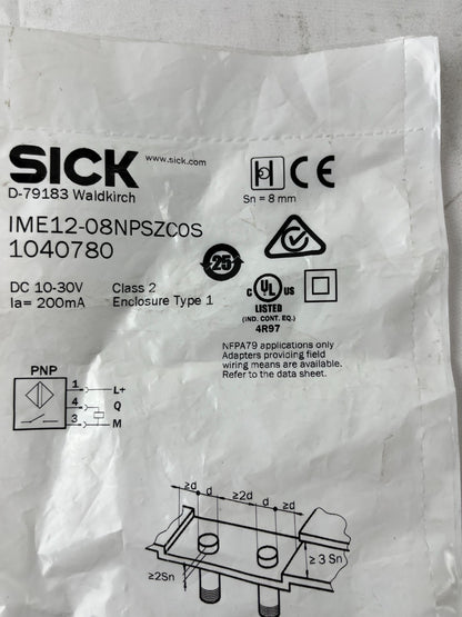 SICK IME12-08NPSZC0S Proximity Sensor NEW 8mm M12 PNP Inductive 1040780 Sealed