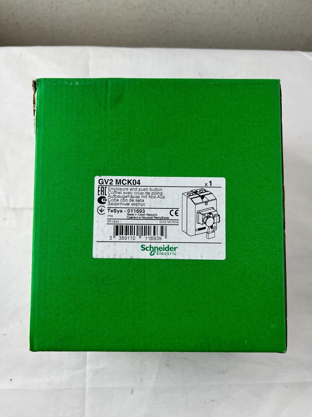 Schneider GV2 MCK04 NEW Emergency Stop Enclosure IP55 TeSys GV2ME Motor Control