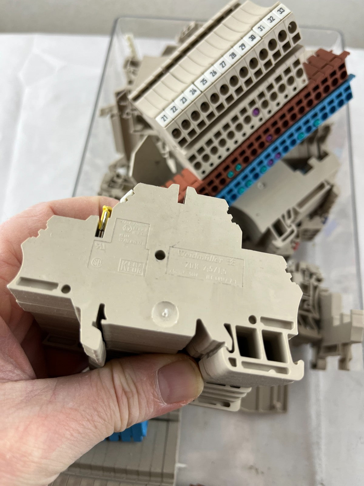 DIN Rail Terminal Block Lot Weidmuller ZDK 2.5 Used Working Industrial Mixed