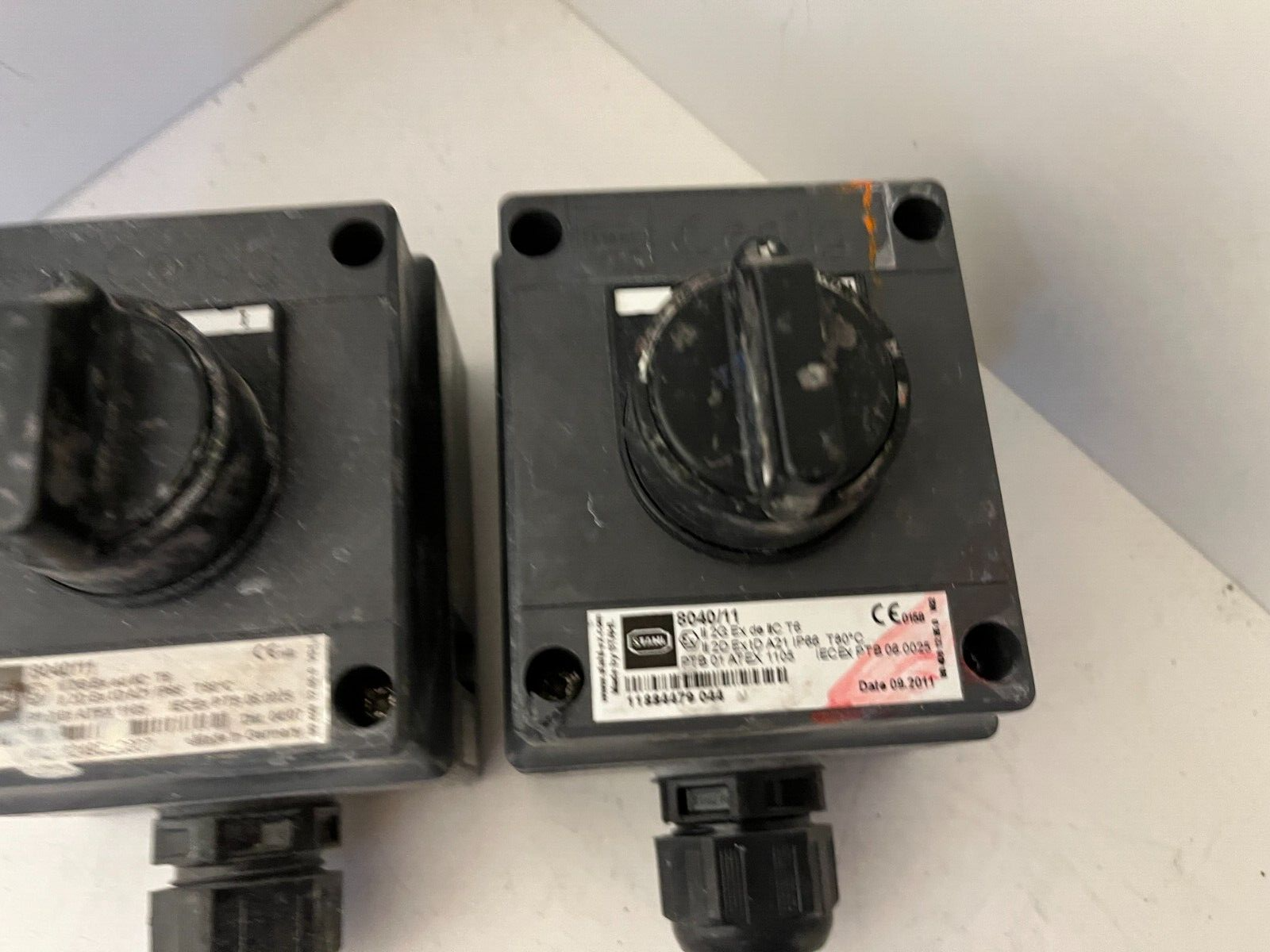 2x R. STAHL 8040/11 Explosion-Proof Rotary Switches - 500V AC - IP66 - Used